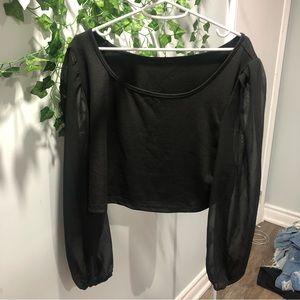 Long sleeve black top